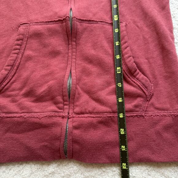 Abercrombie & Fitch Y2K Zip Up Hoodie Sweatshirt Size XS Red Logo Preppy Varsity - Picture 8 of 8